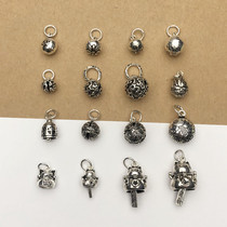 925 silver bells will ring sterling silver accessories diy handmade material bracelet anklet pendant jewelry single pendant vintage