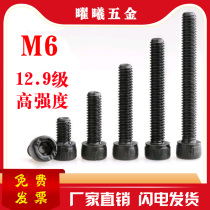 High strength cup head inner bolt degree inner screw hexagon black cylindrical hexagon 12 class 9 hexagon head inner screw M6