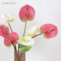 Lancol Nordic Ins Emulation Flower Feel Red Palm Fire Crane Leaf Home Placement Photography Hand Holding Wedding Celebration Fake Flowers