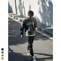 Furnace 2021 Autumn New Japanese casual round neck pullover jacket mens letter printing sweater short coat