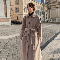 Woolen coat women 2021 Winter new thin thick warm fashion versatile long loose woolen coat