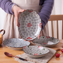 Creative plate Shaped plate dish plate Household irregular personality Japanese ceramic Western plate Fruit plate