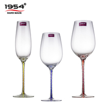 2 Creative handmade cups colored spiral rod crystal wine glasses goblet champagne glass wine glasses