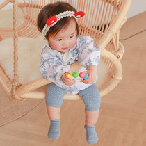 Baby kneecap anti-fall anti-slip leg baby learn walking new baby boy crawl summer thin mesh