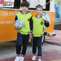 Primary school uniforms Class uniforms Spring and Autumn Sports Childrens suits Kindergarten uniforms Customized British Academy style baseball uniforms