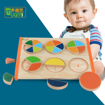 Monshi Wooden Round Score Quintiles Early Teach Learning Board Toy Geometric Shape Score Cognitive Early Education
