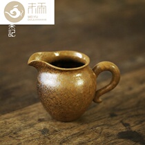 Coarse pottery kiln to imitate wood burning Purple sand Japanese fair cup Filter tea tea separator with handle cup Tea art tea set