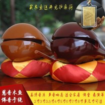 Solid Wood Wood fish Wood transfer 10 inch-3 5 a set of logs Bodhi new old-fashioned wooden fish