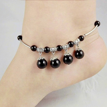 Yunnan ethnic wind original handmade foot chain retro fashion Black Manau foot chain Miao silver ornament female-Candide