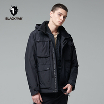 BLACKYAK Boula-Jakuac Winter three-in-one jacket mens two sets of cotton clothing warm and splash water WCM349