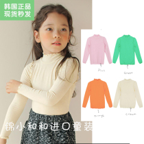 Spot Jin Xiaohe and amber Korean Childrens clothing Girls Long sleeve t-shirt Tencel cotton soft waxy fashion Western style base coat