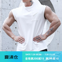 GYMDOG homemade tide brand shoulder half sleeve fitness clothes mens summer cotton sleeveless T-shirt sports training vest