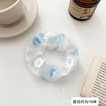 Summer white pig large intestine Hairband ins Wind Korean fat sausage hair rope cute Japanese headdress leather band women tie head rope