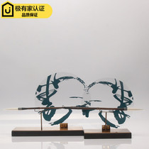 New Chinese style Modern creative study brush stand Zen decoration Model room Home interior office soft decoration
