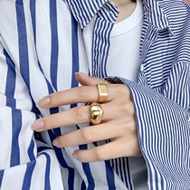 Left ear) celi ring collection European and American retro vintage simple versatile food ring female advanced INS tide