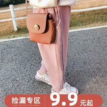 2021 Korean version of the girl child baby spring and autumn casual pants foreign childrens clothing childrens thin pants tide