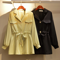 Big woman high-end large size womens clothing 2020 early autumn new fat mm age reduction thin Western style loose shirt top tide