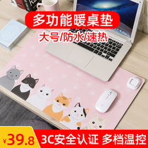 Heating warm desk pad Winter office oversized heating pad Desktop student desk writing homework writing Waterproof heating warm pad Computer keyboard mouse pad Heating hand pad Electric plate