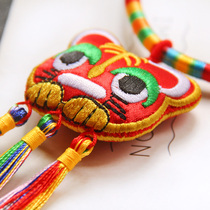 Dragon Boat Festival Wormwood sachet embroidery tiger head five-color rope necklace Baoping N an childrens treasure child hanging neck