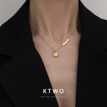 Korean fashion new kgold smile necklace female temperament simple niche ins tide Net Red cold wind choker