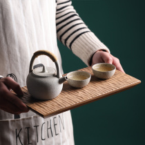 Black Walnuts Wood Japan Style Tea Table Tray Solid Wood Hand Made Wooden Tea Table Wooden Trays Hand Engraving