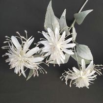 Needle cushion chrysanthemum simulation flower wedding decoration arrangement row flower with fake silk flower wedding hall cloth set scenery road guide background wall