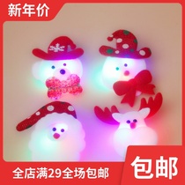 Christmas Shine Chest Pin Flash Christmas Decorations Christmas Gifts Seniors Snowman Parties Decorate Chest Signs