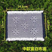 New product replacement cloth Maza cloth blue surface seat sitting surface stool surface woven surface white red blue S color blessing surface cloth surface finished product