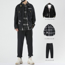 Tooth coat mens spring youth casual suit Korean fashion mens set with clothes handsome jacket