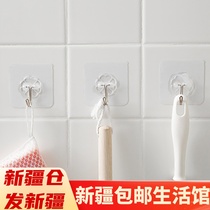 Xinjiang hook strong adhesive wall hanging kitchen hook seamless adhesive door non-perforated adhesive hook