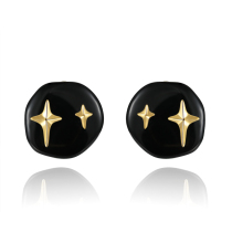 HOWstore hard candy original niche design advanced sense Starry Sky ear clip sterling silver pearl ear clip