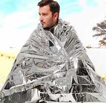Outdoor portable PET silver emergency blanket emergency blanket life-saving insulation blanket car sunscreen Survival Outdoor Products