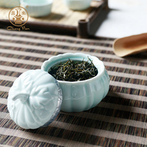 Changnan ceramic tea storage and tea storage sealed cylinder tea can small mini wake-up tea can Portable portable travel tea warehouse box