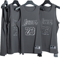 Summer breathable Ball outfit 23 Number of basketball clothes Jacket Pure Cotton Vest No Sleeve Retro Embroidered Vest Jersey Training Suit