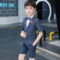 Childrens small suit suit wedding flower girl dress boy summer short-sleeved shorts kid suit boy costume