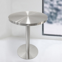 304 stainless steel small round table office reception conference leisure tea table net red round small coffee table simple and modern