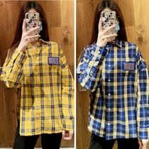 CHOCOOLATE 100 hitch LOGO stitch decorated grit shirt female spring and summer Little Sister IT