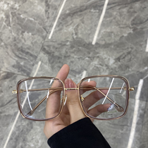 Original Cebu Wind Box large frame anti-blue light radiation protection glasses female round face vegan tennis red ins eyes womens milk tea color