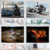 Hanging cloth background cloth American trend motorcycle motorcycle Street bar home decoration wall live selfie wall hanging cloth