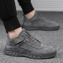 Autumn mens shoes Martin boots mens high-help British wind tooling boots trend Joker trendy shoes mid-gang Martin shoes winter