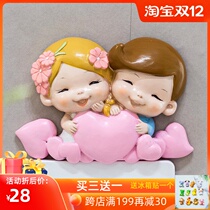 Switch stickers wall stickers home creative double Open 3d three-dimensional simple modern resin craft festive wedding decoration stickers