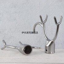 Clothes fork head metal stainless steel integrated fork head can hang clothes rod push-pull hook hanger support clothes rod