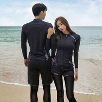 2019 New Women long sleeve trousers five-piece men long sleeve trousers three-piece couple swimsuit