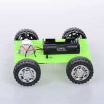 diy educational toy car handmade technology small production with switch ordinary green car invention