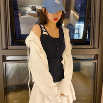 Silver Childrens Daily Generation ThomBrowne 20 Summer TB New white pure cotton striped sleeveless harness vest woman