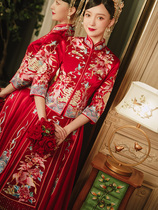 Xiuhe dress bride 2021 new Chinese wedding dress wedding dress small children atmospheric high-end summer show kimono