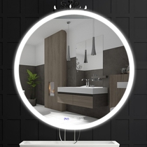 Smart round mirror backlight LED light mirror Bathroom mirror Wall-mounted bathroom mirror Bathroom mirror with touch screen anti-fog mirror