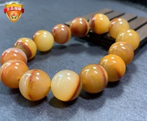 Zhengzong Yunnan Natural Huanglong jade Handstring Buddha Pearl Hand Chain Eggplant Mountain Old Stock Three Color Golden Sand Men and Men