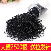 Student Fashion ponytail Hairband little girl children kindergarten hair rope disposable rubber band Black adult children