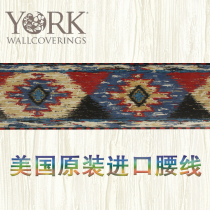 US imported paper wallpaper waistline punk alternative exaggeration pop pop bedroom living room wall wallpaper spot waistline